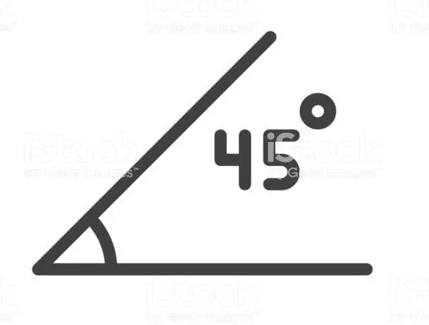 Cómo se le llama a un ángulo de 45 grados
